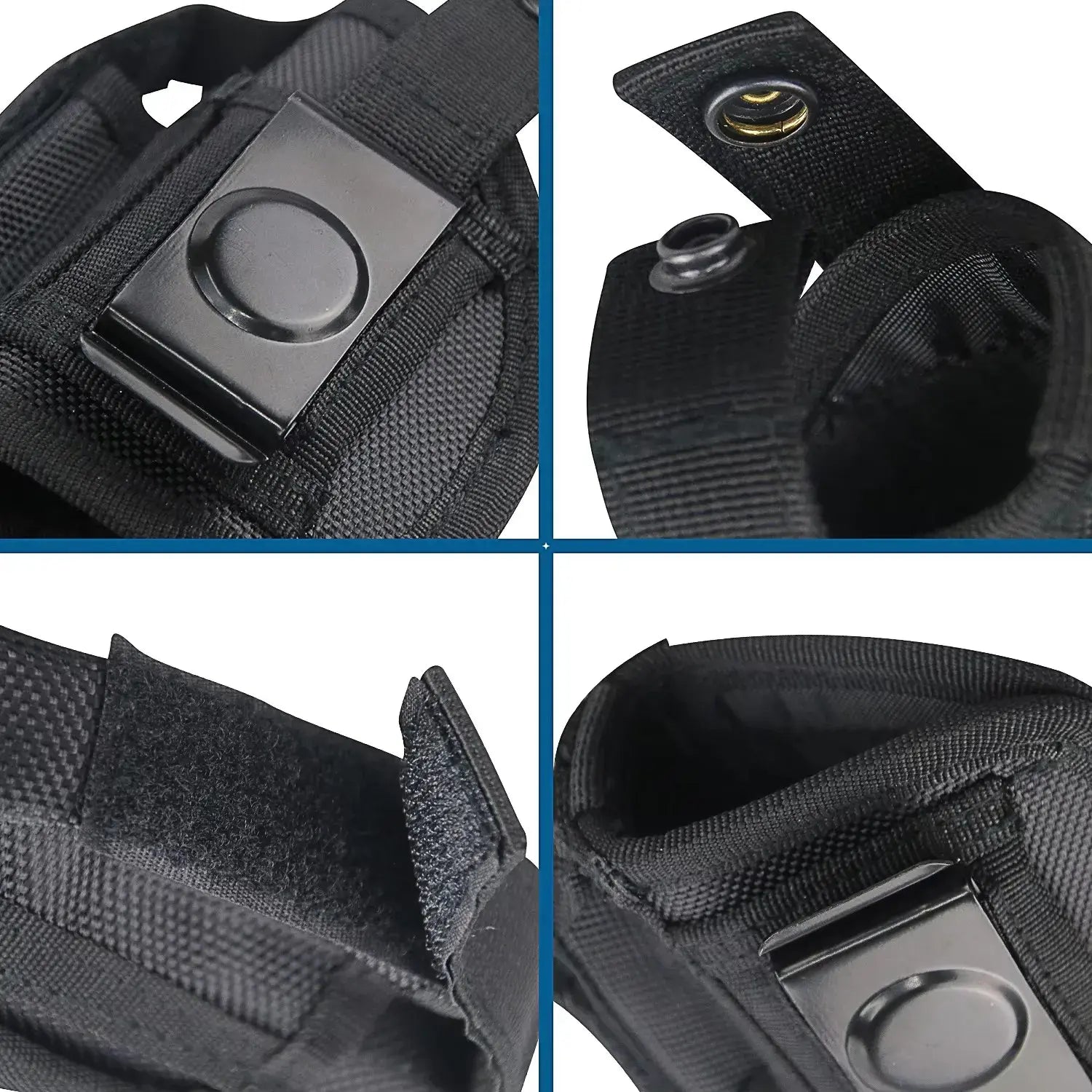LQ17238-Compact Tactical Concealed Carry Pistol Holster (5.5” Height, Belt Clip & Spare Mag Pocket)