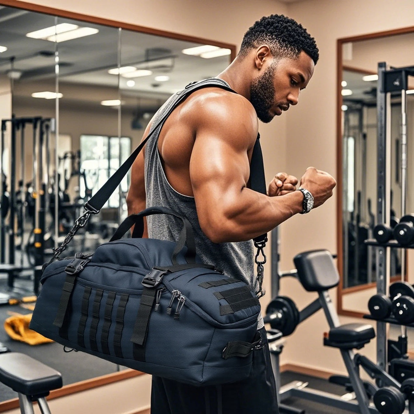 ARCAMO | Gym Bag Duffle Bags Backpack Travel Weekender Bag for Men Women - L&Q ARMY