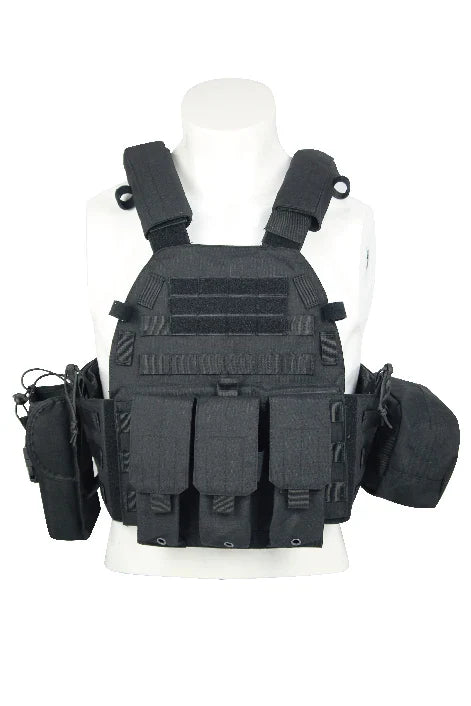 NPC21010-Modular Tactical MOLLE Plate Carrier Vest (Complete Pouch Kit)