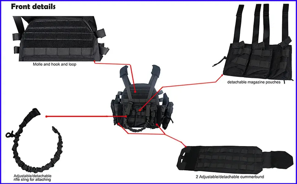 14120-Modular Tactical Plate Carrier with Rifle Sling