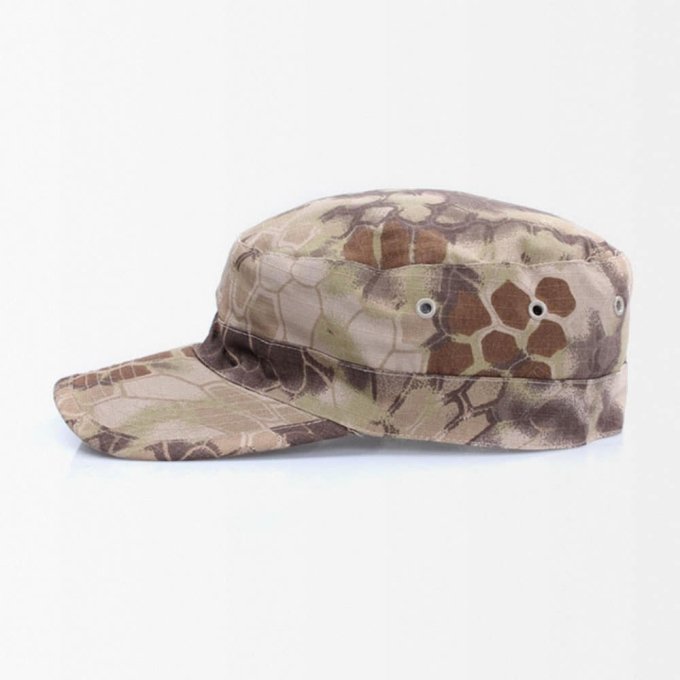 RX18035-Military Style Flat Top Army Cap (Multiple Camo & Solid Colors)