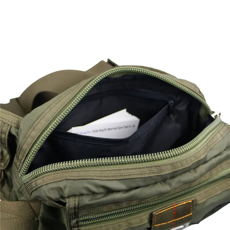 LQ13169-Parachute-Style Tactical Fanny Pack - Lightweight Waist Bag for Outdoor Adventures & Everyday Carry