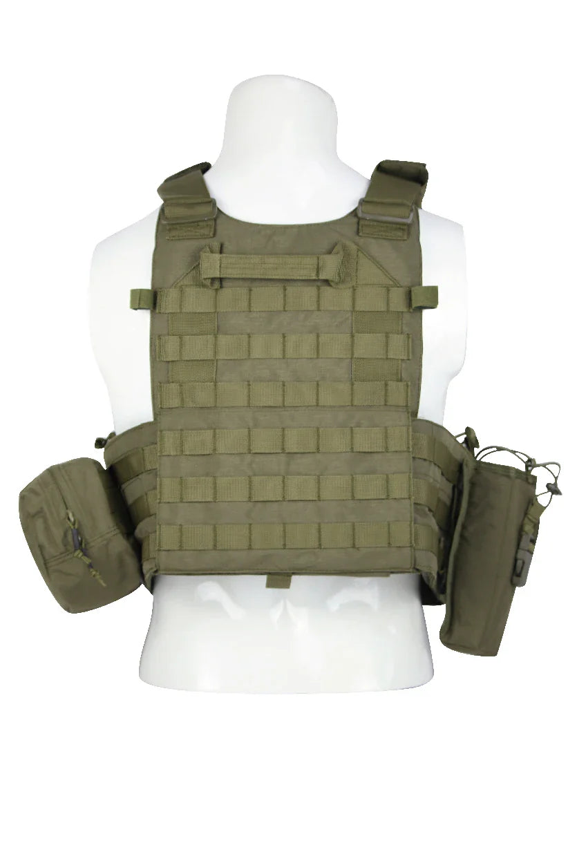 NPC21010-Modular Tactical MOLLE Plate Carrier Vest (Complete Pouch Kit)