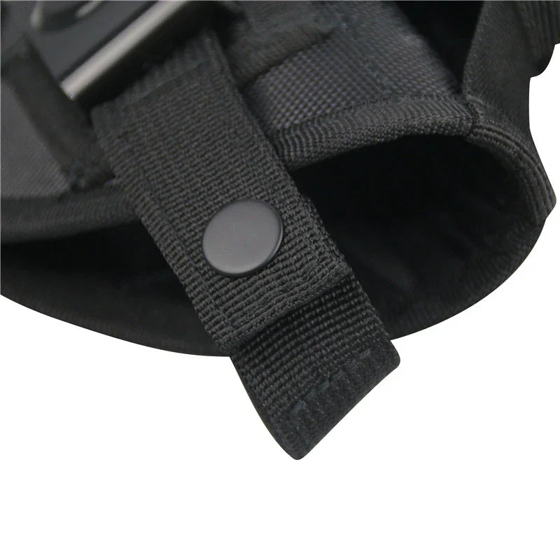 LQ17242-Right-Handed Tactical Pistol Holster (Spare Mag Pocket & Belt Clip)