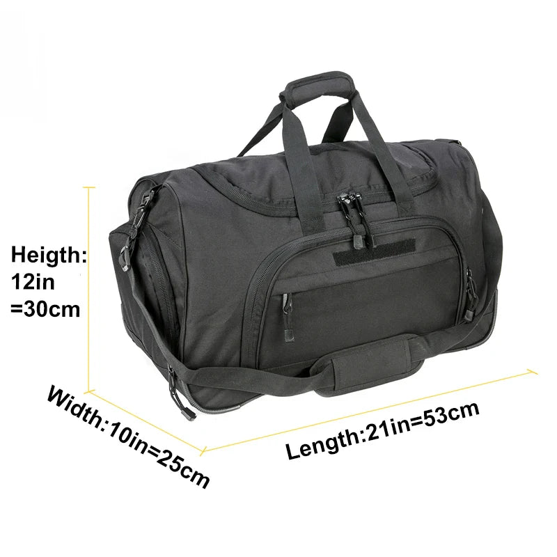 21006LZ-Tactical MOLLE Duffle Bag with Shoe Compartment