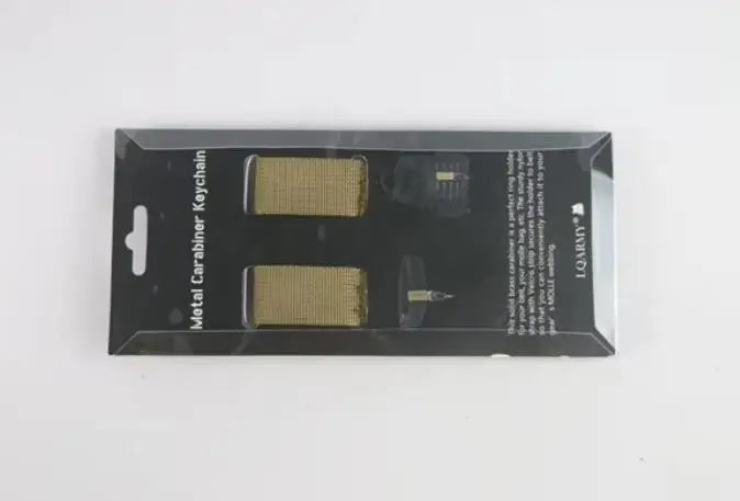 LT20034-Tactical MOLLE Metal Carabiner Keychain (Velcro Belt Clip, 2-Pack)