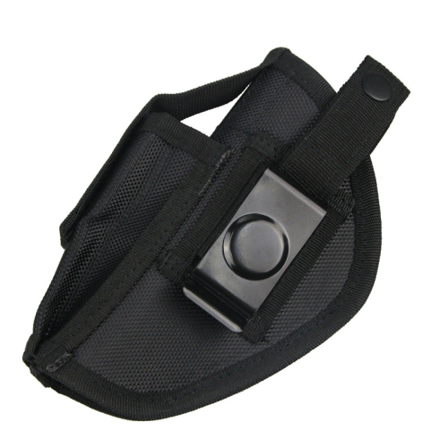 LQ17242-Right-Handed Tactical Pistol Holster (Spare Mag Pocket & Belt Clip)