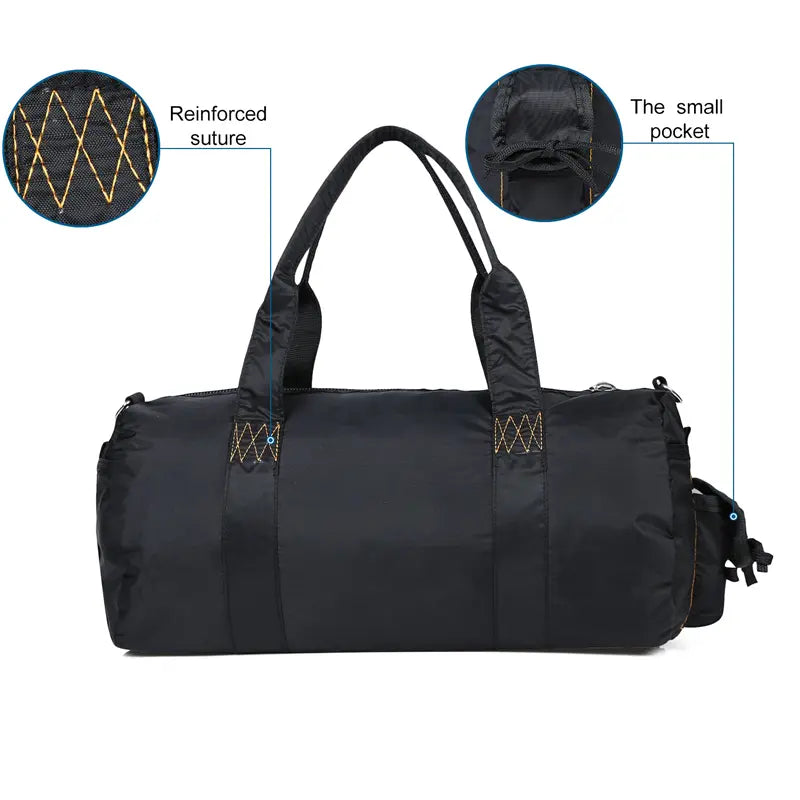 LQ09118-Parachute-Style Water-Resistant Tactical Duffle Bag Gym Bag