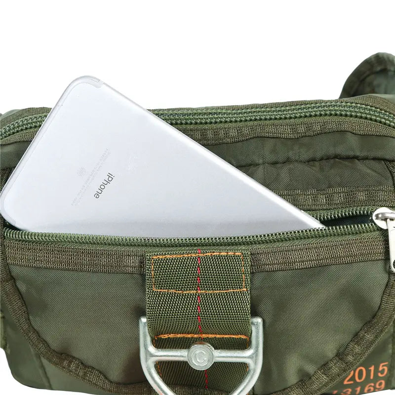 LQ13169-Parachute-Style Tactical Fanny Pack - Lightweight Waist Bag for Outdoor Adventures & Everyday Carry